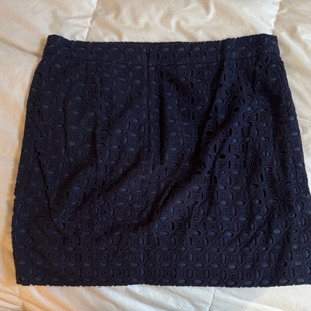 J. Crew Midnight Blue Lace Mini Skirt